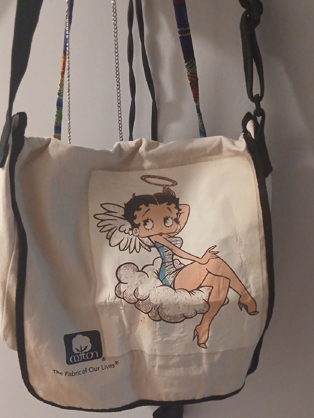 *RARE* Betty Boop Canvas Crossbody Bag